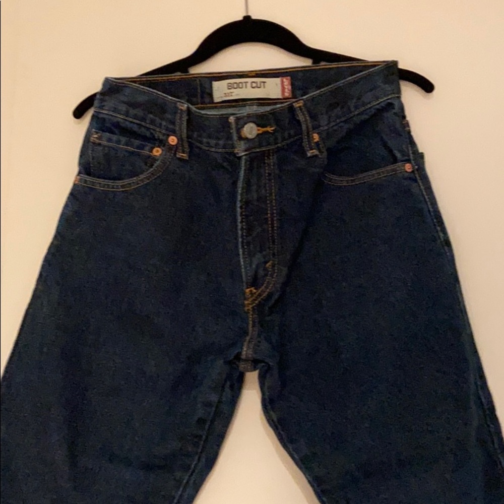 Levi dark wash flare jeans